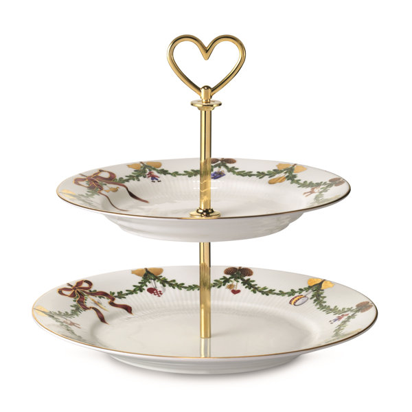 Royal Copenhagen Star Fluted Christmas Tiered Stand