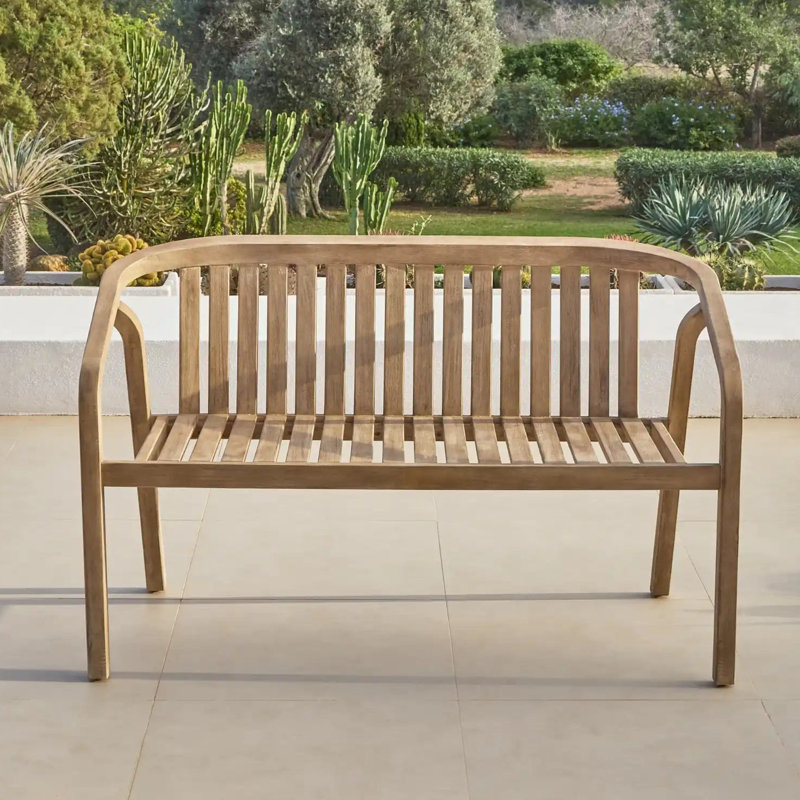 Keosauqua Solid Wood Acacia Outdoor Bench