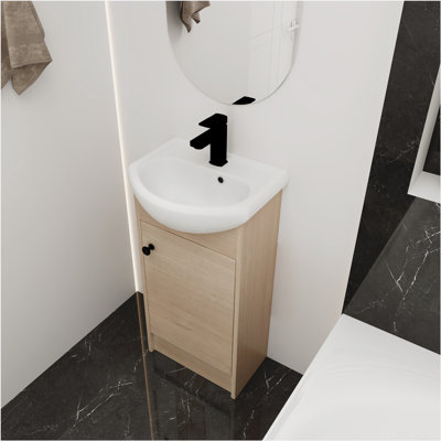 Freestanding 18 Inch Bathroom Vanity, Small Bathroom Vanity With Sink