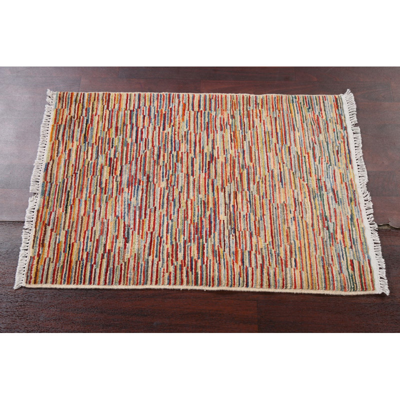 Furkan One-of-a-Kind 2'1" X 2'11" New Age Wool Area Rug in Multicolor