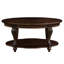 Table basse ovale de 42 po Living, construction solide, finition vieillie, tablette ouverte, facile à assembler, table en cerisier de 42 po dans la pièce, coloris bois 2, assemblage