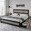 Base de lit plateforme industrielle avec 4 tiroirs de rangement et station de charge-1115925180-1077768960