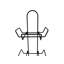 Mini support à 3 niveaux pour panier de table en osier, 8,3 x 8,3 x 22,5 po