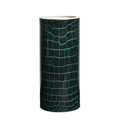 Alligator Emerald Bone China Table Vase