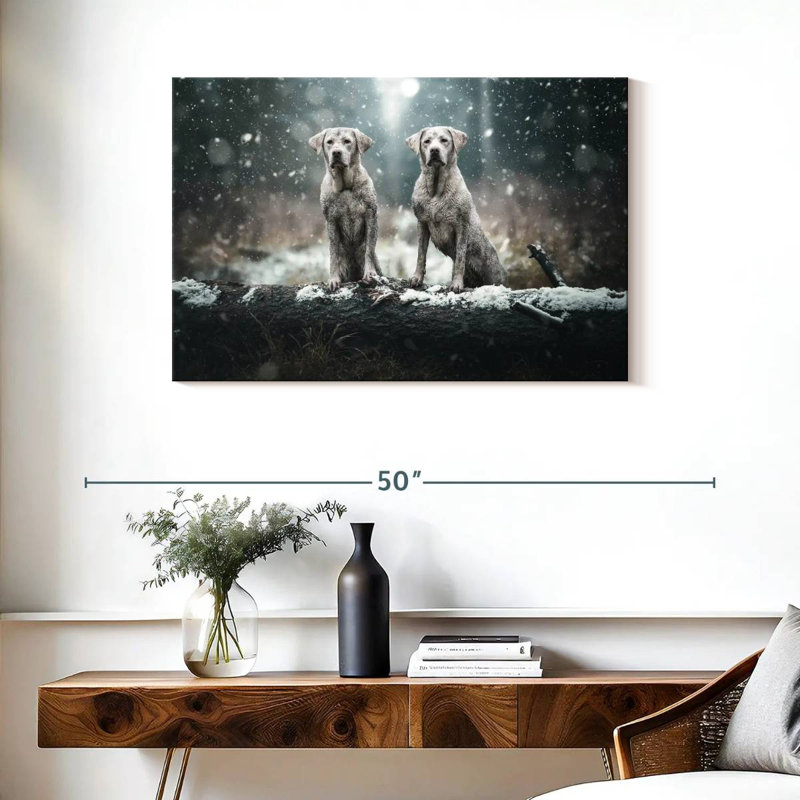 Brampt Muddy Labrador Dogs, 24" H x 36" W