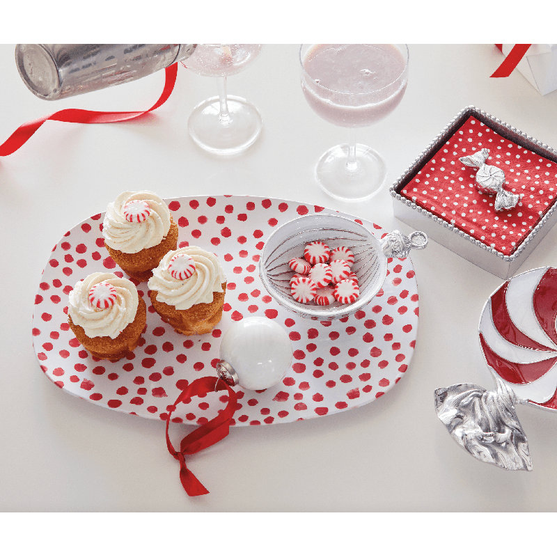 Traychic Resin Platter, Red