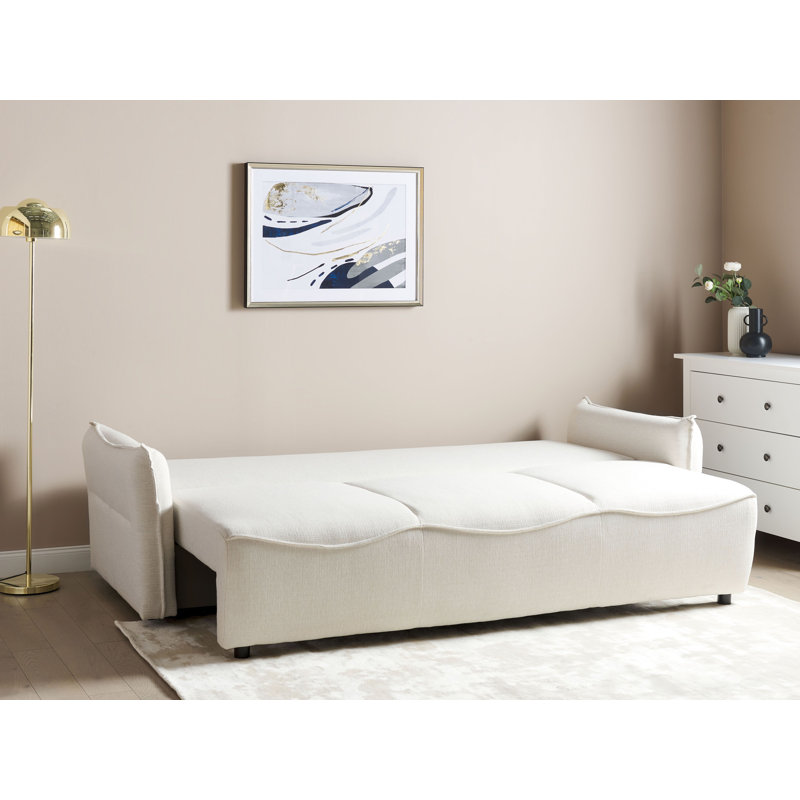 Angleica 3 Seater Sofa Bed, Off White