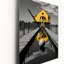 Horloge murale moderne jaune Lakehouse Pier Reflections I - Cottage-99631540