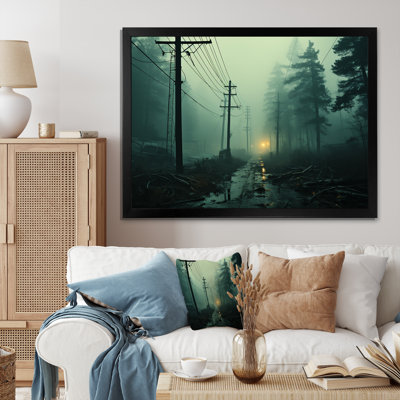 " Teal Tangle Power Lines Mystery I "