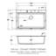 Lavabo de bureau encastrable 33 x 22 - Quartz composite de quartz noir, durable et élégant