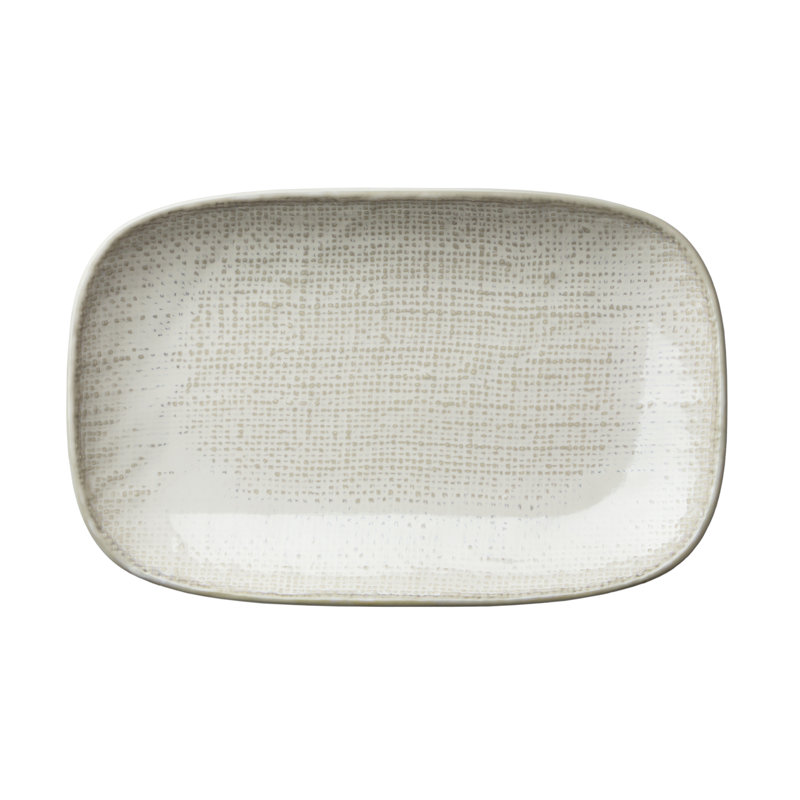 Assiettes rectangulaires en tricot, par Luzerne, H 3 po x l 8,5 po x P 3 po
