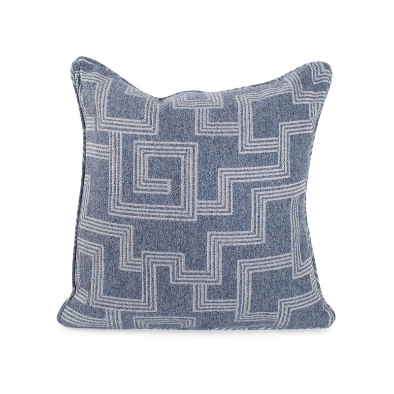 Indoor/Outdoor Pillow Syros Fog, 24"H x 24"W, Gray Striped, Square