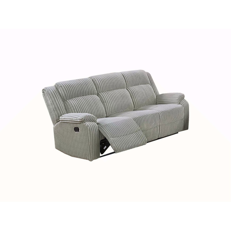 Causeuse Motion avec console, velours côtelé simili fourrure, ensemble inclinable 2 pièces pour le confort et le style du salon