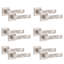 6 Pairs Modern Nova Premium Design Door Handles on Square Rose with 3" Ball Bearing Hinges and 2.5" Tubular Latch