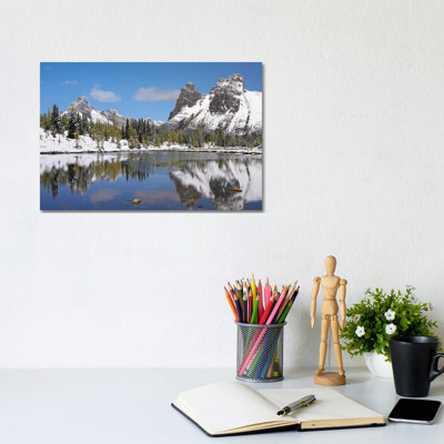 Wiwaxy Peaks And Cathedral Mountain At Lake O'hara, Yoho National Park, British Columbia, Canada II by Tim Fitzharris - Wrapped Canvas Print