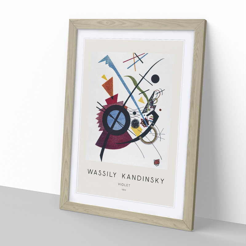 Violet by Wassily Kandinsky - Picture Frame Art Prints, 48cm H x 36cm W x 2cm D, Oak