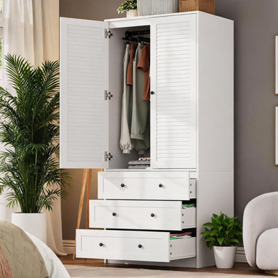 Armoire 70 po avec 2 portes et 3 tiroirs
