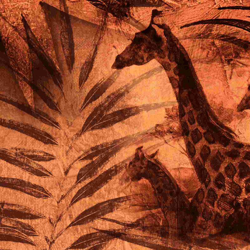 Motifs d'animaux d'Afrique - peinture sur toile tendue, H 12 po x l 12 po