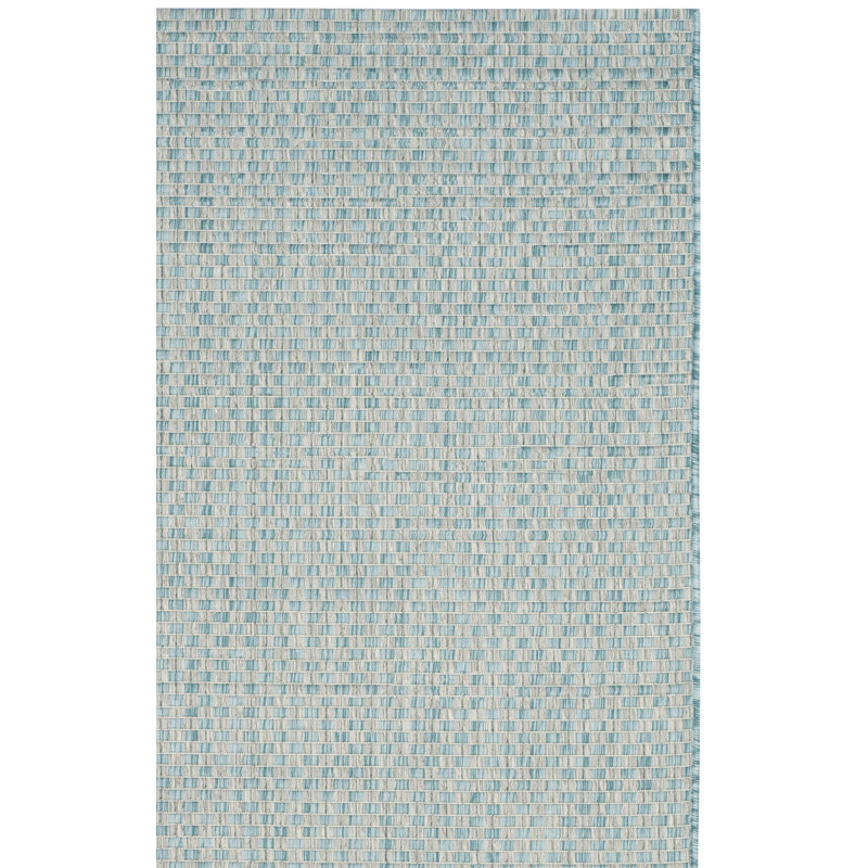 Tapis d'intérieur / extérieur à motif géométrique Herefordshire Performance, Carré 6 pi 7 po