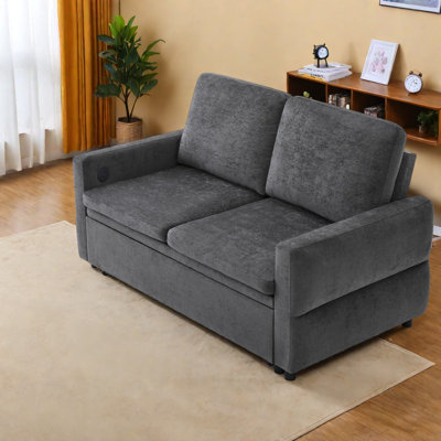 Canapés-lits convertibles 62,75 po Chenille Modern Home Petits espaces