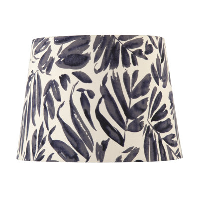 18cm H Fabric Drum Lamp Shade ( No Direct Attachment Method ) in Navy