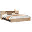 Bookcase Bed Without Mattress 180X200cm Super King Solid Wood Pine