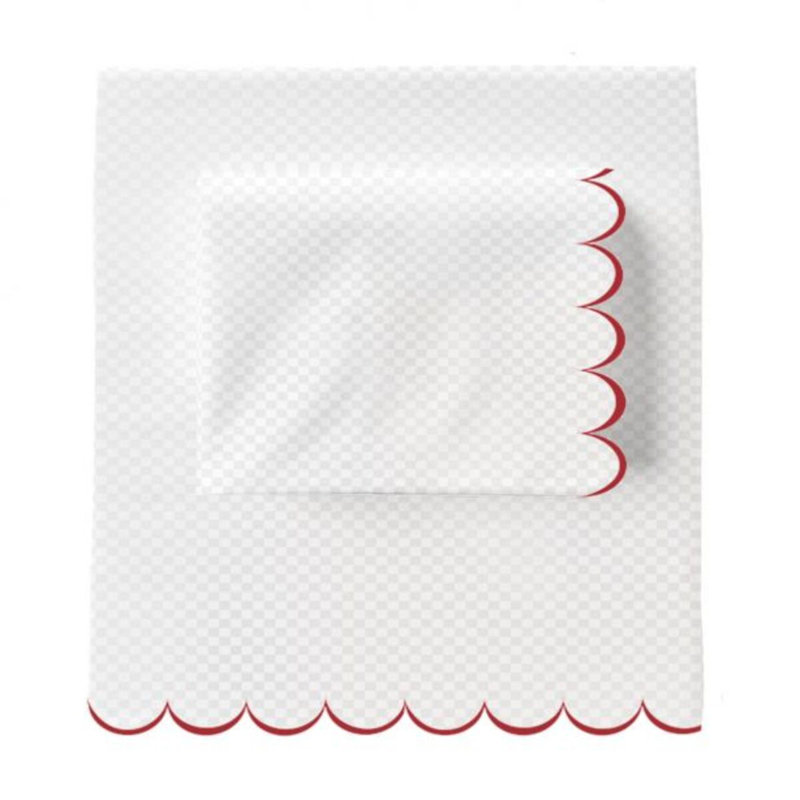 Allena 400TC Cotton Scallop Embroidery Sateen Microcheck Cotton 4 Piece Sheet Set Fitted Sheet Fits Upto 16" Deep Pocket