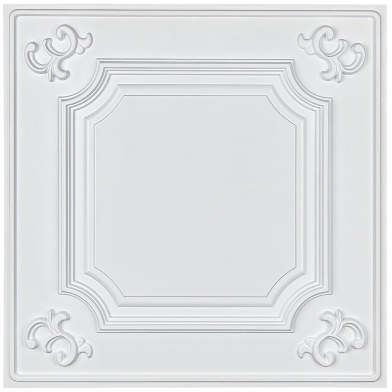 24'' L x 24'' W Smooth PVC Drop-In Ceiling Tile, White