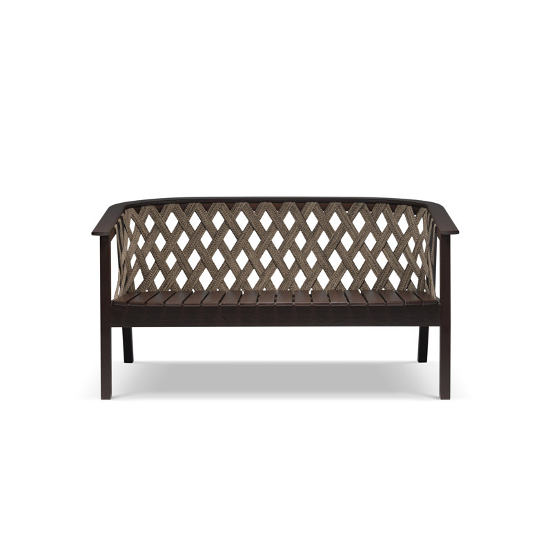 Calme Jardin 129cm Wide Ash Patio Sofa, Dark Brown