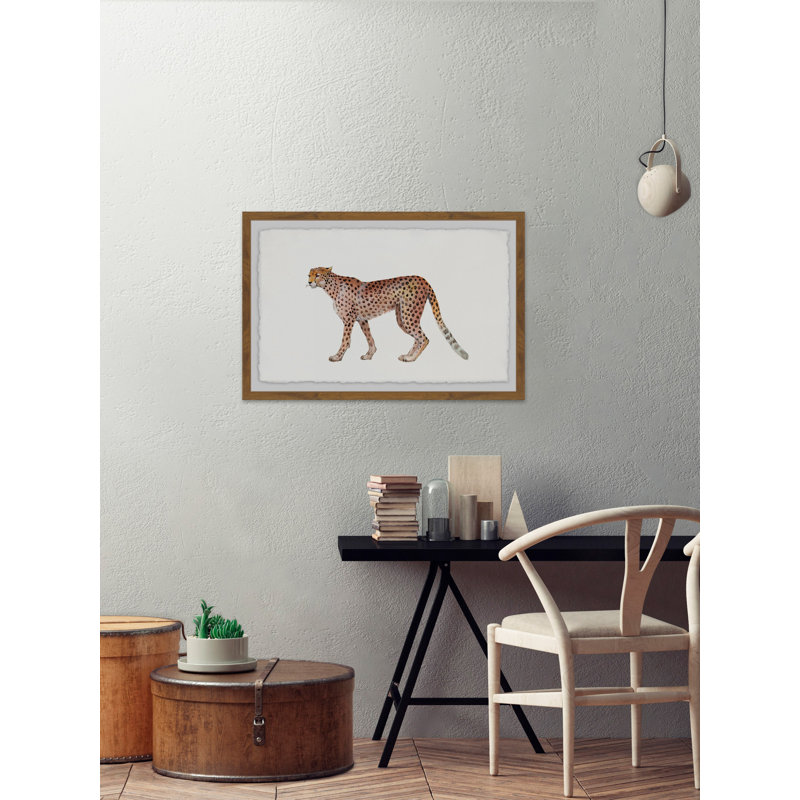 «Walking Cheetah», reproduction encadrée, H 20 po x l 30 po x P 1,5 po