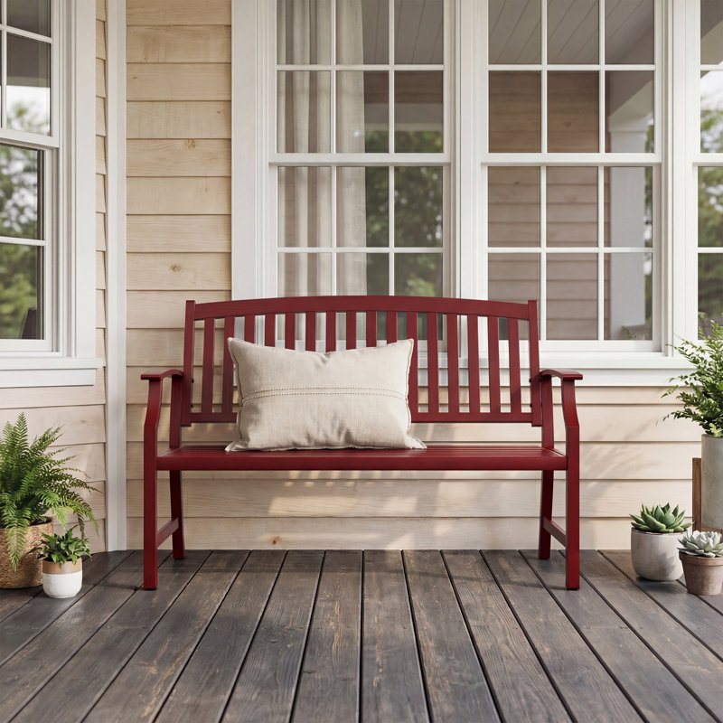 Banc de jardin en aluminium Trendarius, Rouge