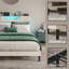 Bed Frame With Charging Station, Led Lights, Upholstered Headboard-1106212985-1106212987