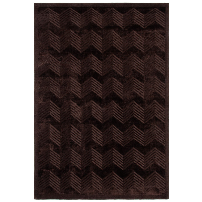 Ralph Lauren Monroe Chevron Wool, Viscose Chevron Rug, Rectangle 6' x 9'