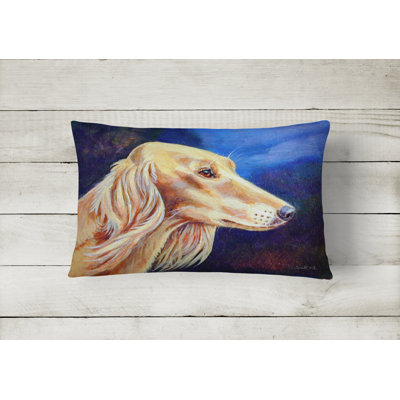 Saluki Indoor/Outdoor Throw Pillow