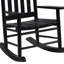 Chaise berçante noire à dossier en lattes