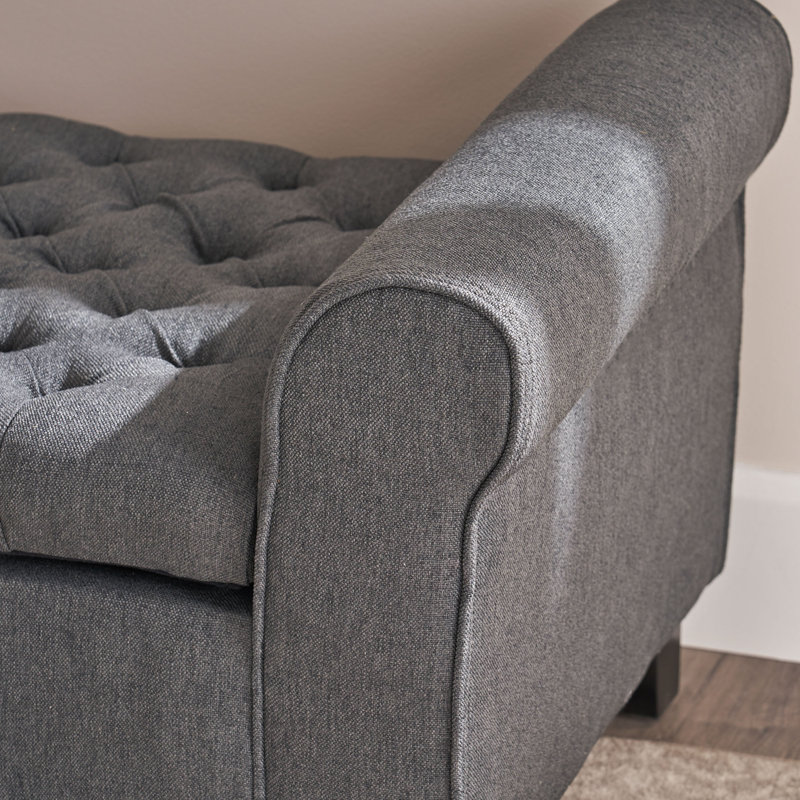 ARMED STORAGE BENCH, Black