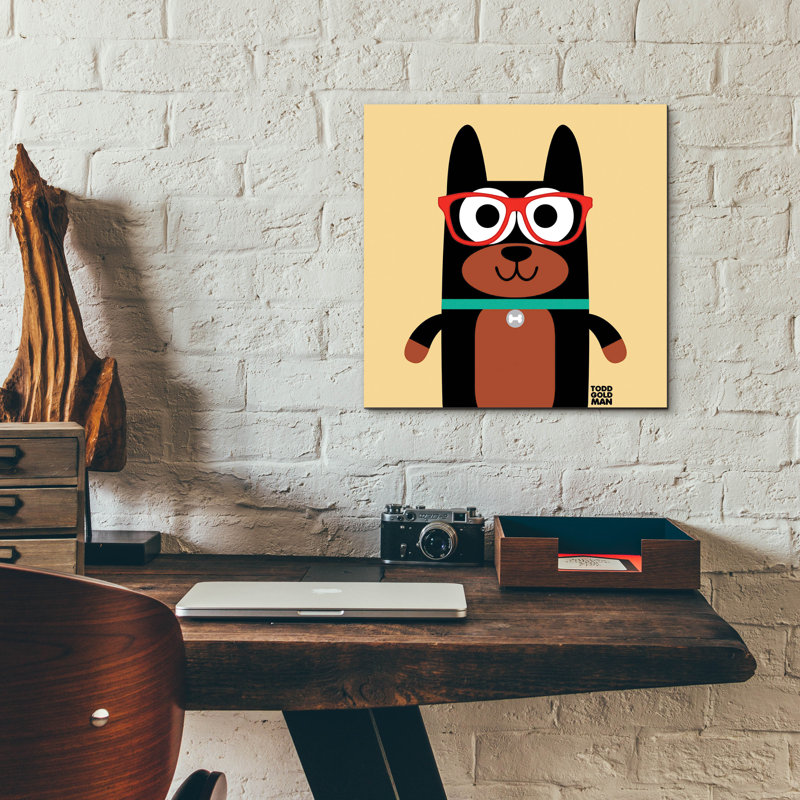 «Bow Wow Doberman» par Todd Art, H 12 po x l 12 po x P 0,13 po