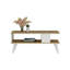 Table basse moderne, saphir et blanc, 35,4 x 15,7 x 17,7 pouces | 100% panneau de particules enduit de mélamine, épaisseur: 0,7 pouce | Conception élégante pour le salon, durable et facile à nettoyer, parfaite pour les maisons contemporaines-1653594541