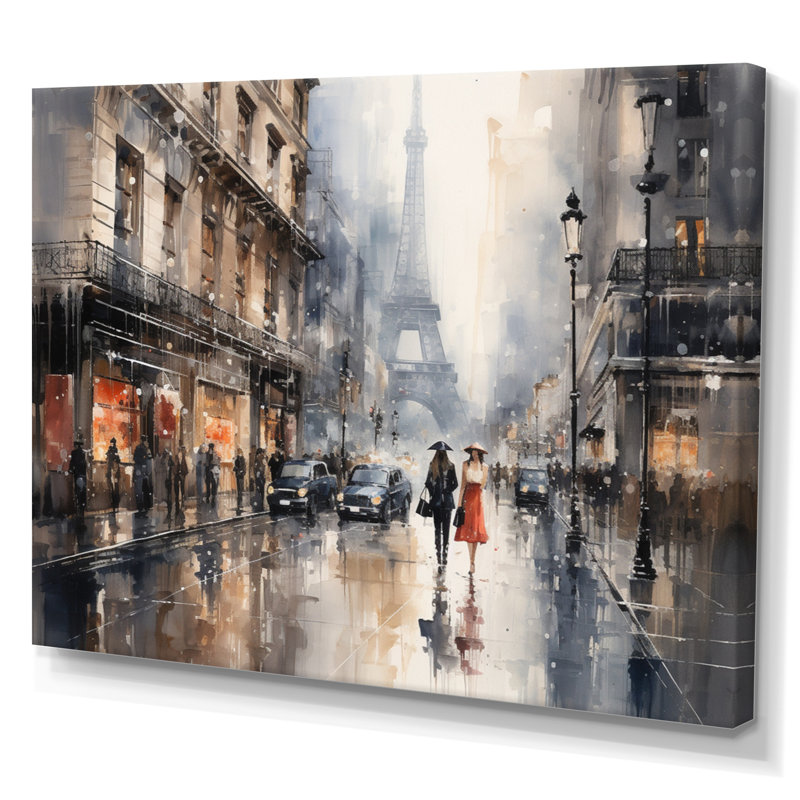 «Fashion Couture Cityscape», art mural encadré, H 24 po x l 32 po x P 1 po, Toile tendue