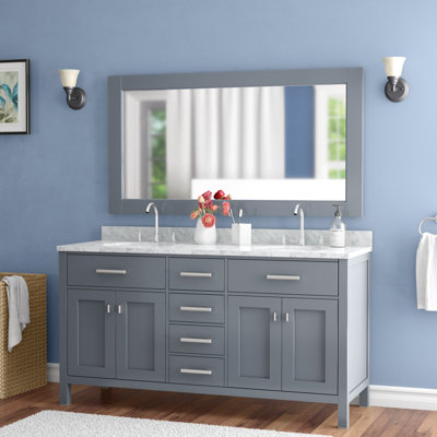 Ensemble de meuble-lavabo de salle de bain double 61 po Carrasquillo