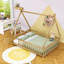 Lit double en bois avec garde-corps-258573304