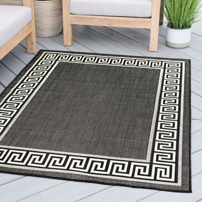 Tapis noir / crème Seraphine