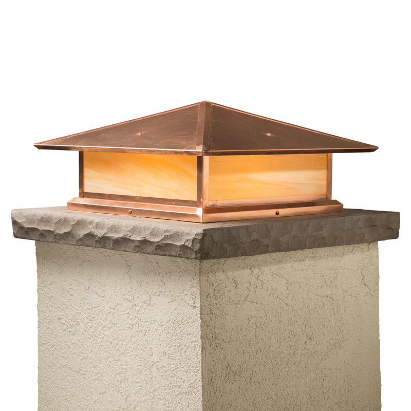 Luminaire de quai câblé Abston H 5,25 po, Miel, Noir texturé