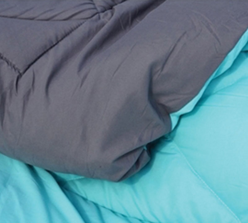  Édredon réversible surdimensionné en microfibre, Édredon simple TG, Noir uni