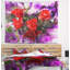 Tapisserie florale avec cinq roses-28491190