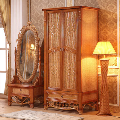 Simple Rattan Wardrobe