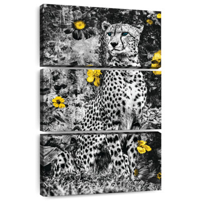 Brampt Cheetah And Flowers Pop