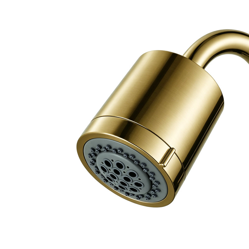 Kingston Brass Shower Scape 3-3/16-Inch Round 2-Function ABS Shower Head, Brushed Brass