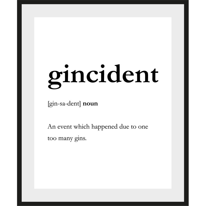 Text - Single Picture Frame Print