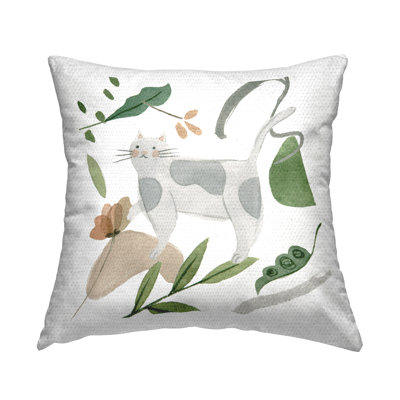 Floral Outdoor Throw Pillow